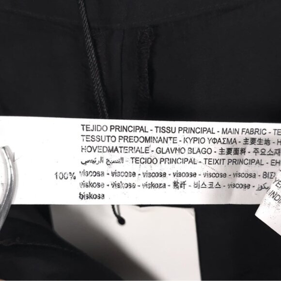 NWT Zara Embroidered High Waisted Silky Satin Wide Leg Pants 6895/272/800/ XS - Picture 14 of 16